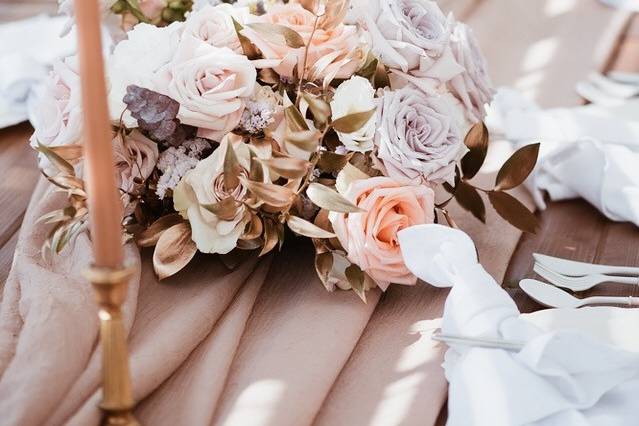 Muted Floral Center Pieces