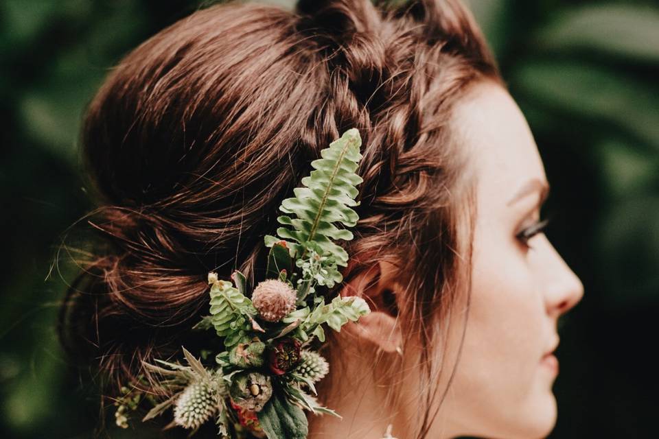 Elopement Floral Head Piece