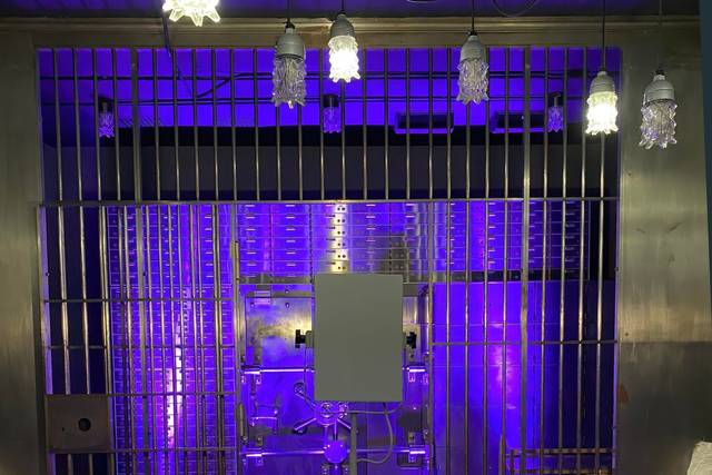 Modern booth in the vault