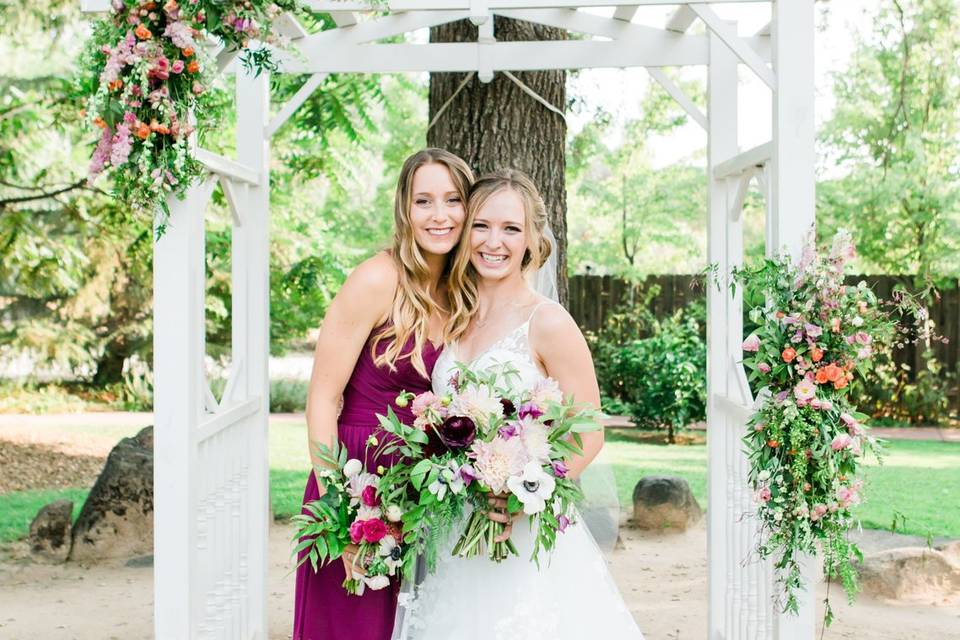 The bride and friend