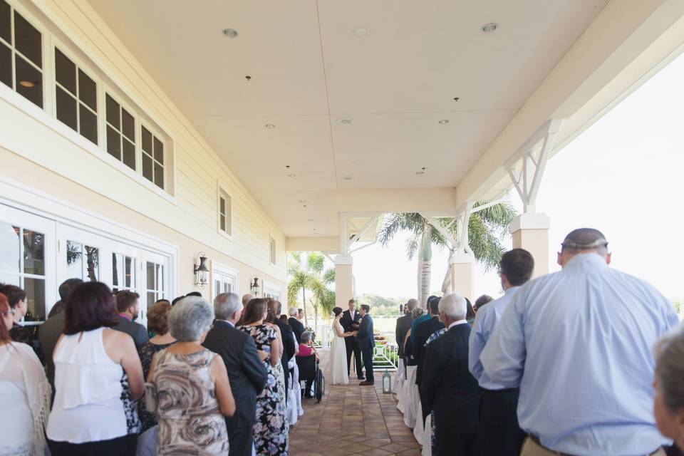 Indoor wedding ceremony