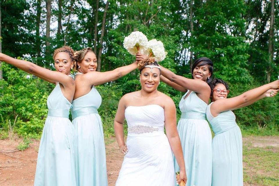 Bride and her bridal party