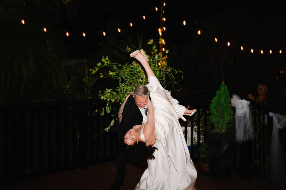 During the wedding reception