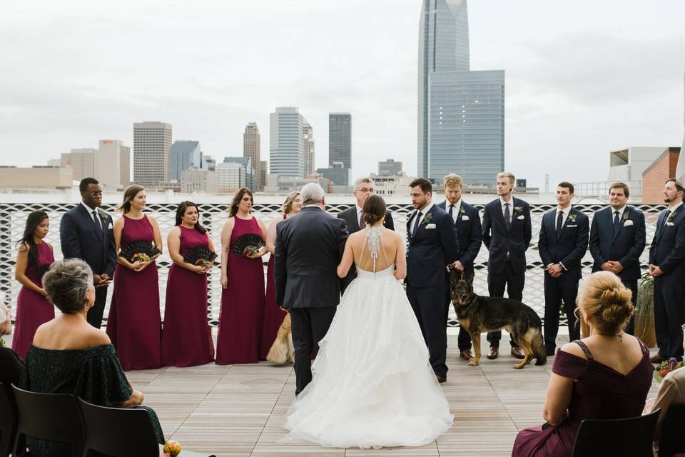 Ceremony on the patio