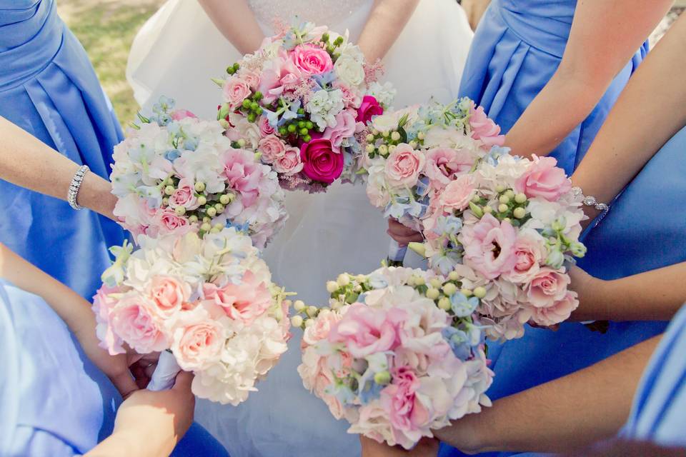 Indoor wedding ceremony setting