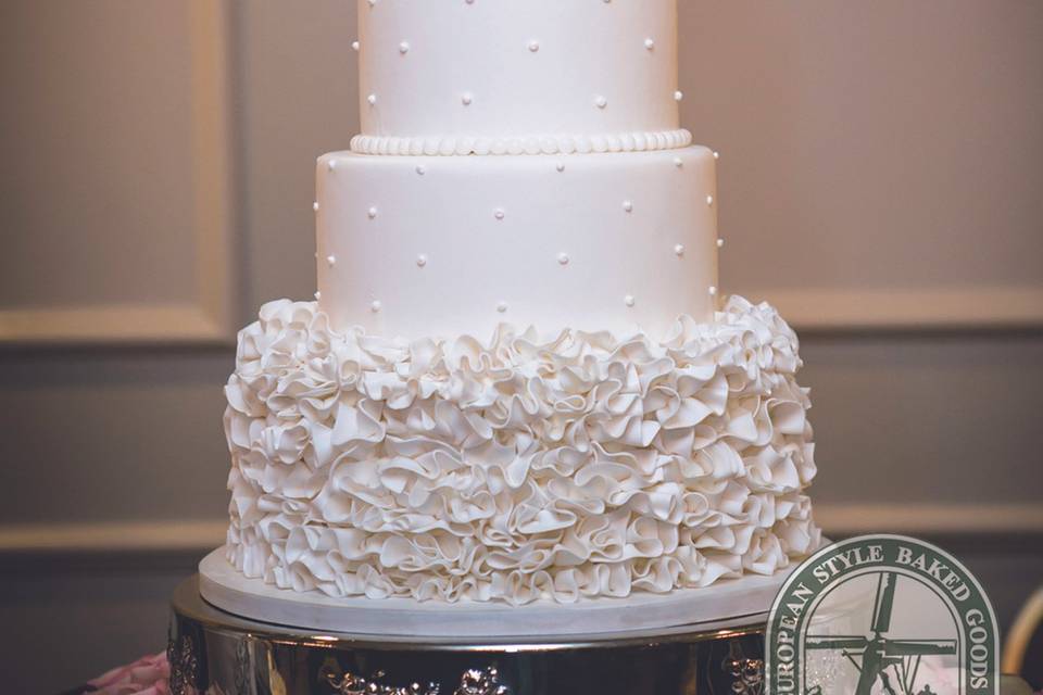 Four-tier wedding cake