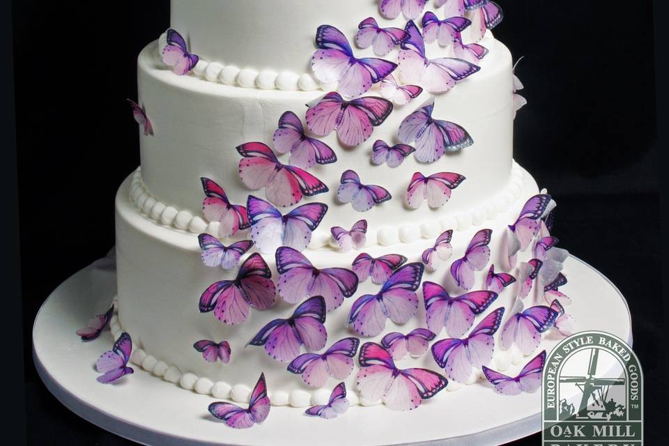 Cake with butterflies