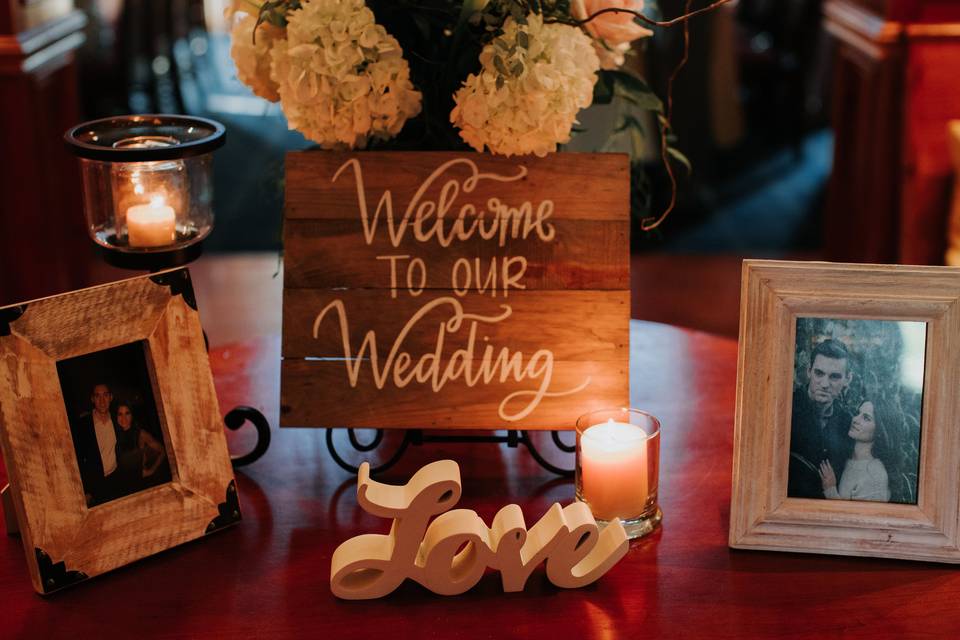 Lighting in the reception hall