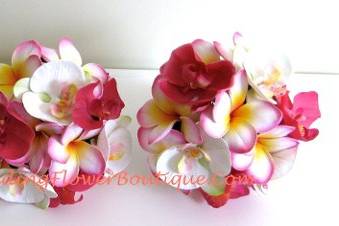 Plumeria, Orchid, and Stephanotis bridal bouquet