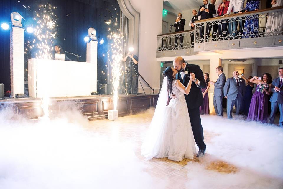 Sparklers for a first dance