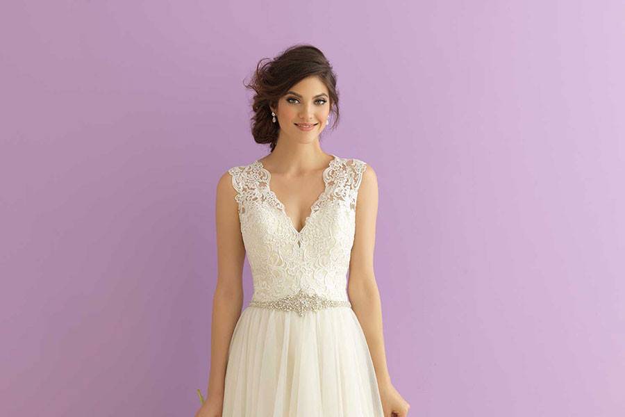 Style 2912 <br> At every turn, there are countless details to love about this A-line gown.