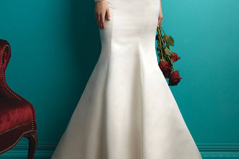 Style 9252 <br> What pairs better with satin than gorgeous beading? We think it's a perfect combination. 