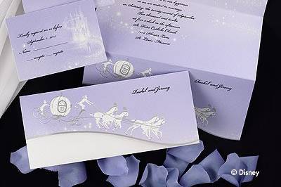 Purple invites with white ink
