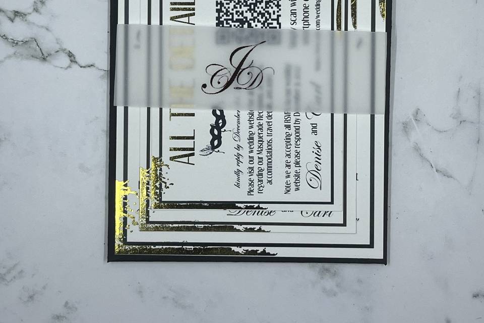 Masquerade Themed Invitations