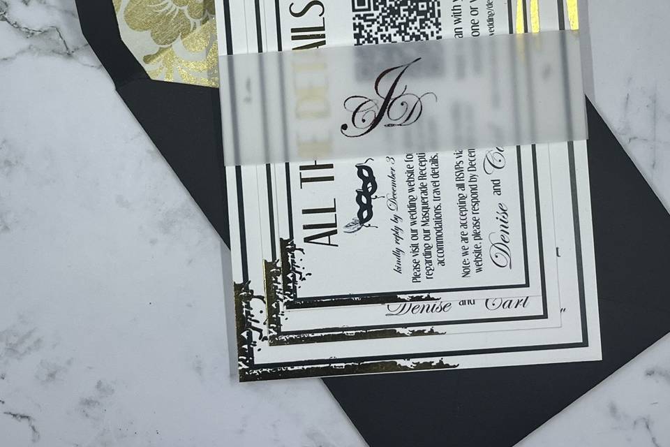 Masquerade Themed Invitations