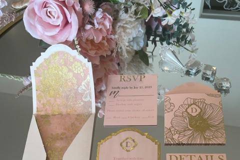 Blush Wedding Invitation Suite