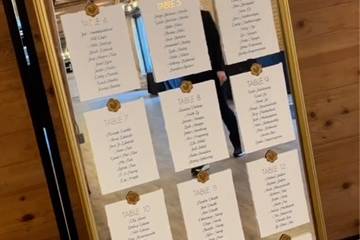 Mirrored Table Seating Chart