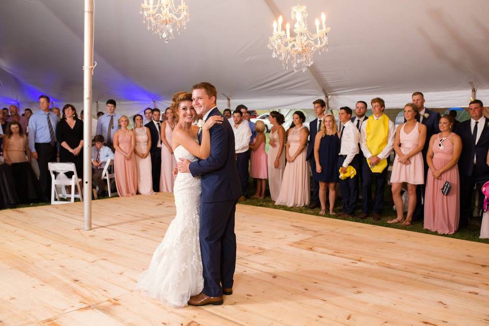 First dance as newlyweds