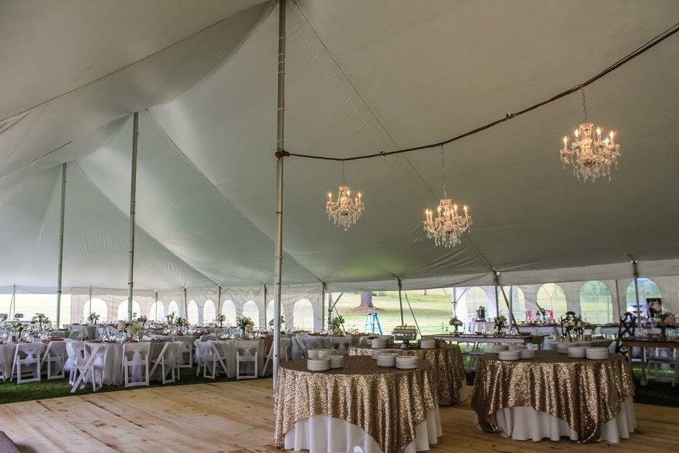 Open air reception tent