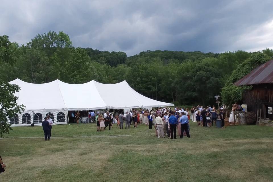 Exterior of the tent and venue
