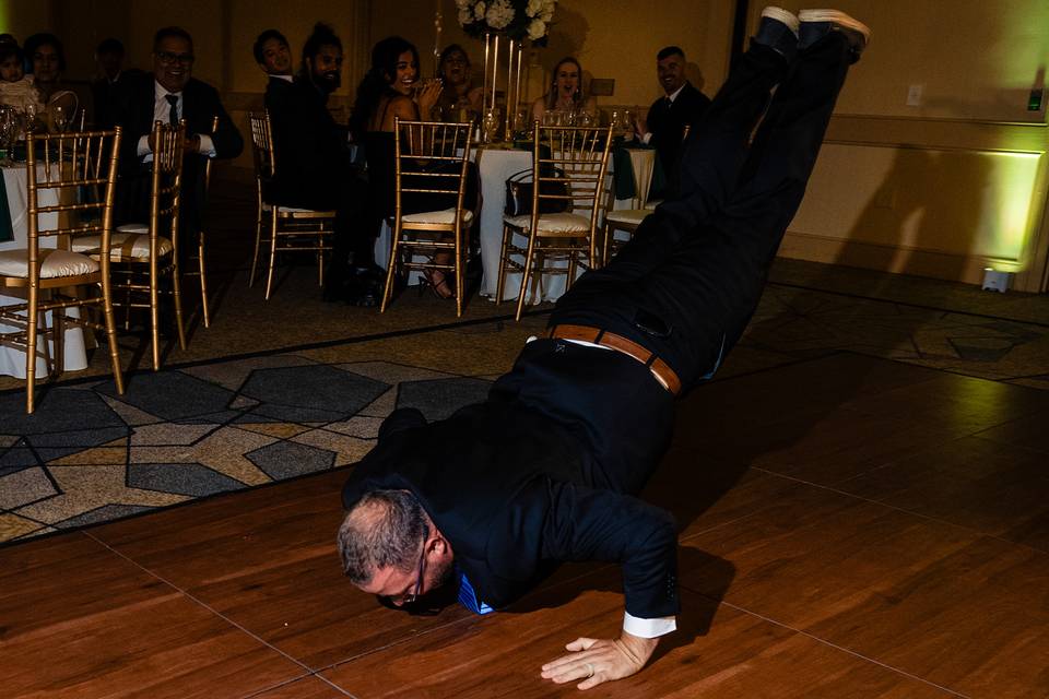 Dad Opening the dance floor up