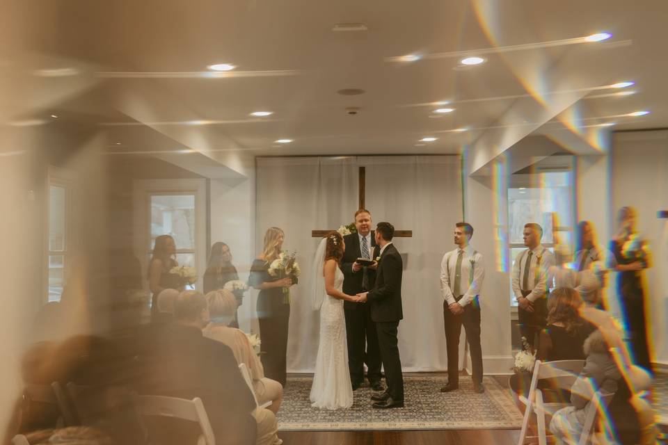 Intimate wedding ceremony