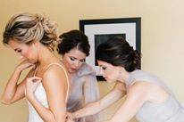 Bride getting ready