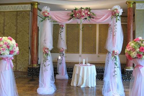 No matter where you hold your wedding or reception, we can create backdrops to help make it very elegant and beautiful in your budget.