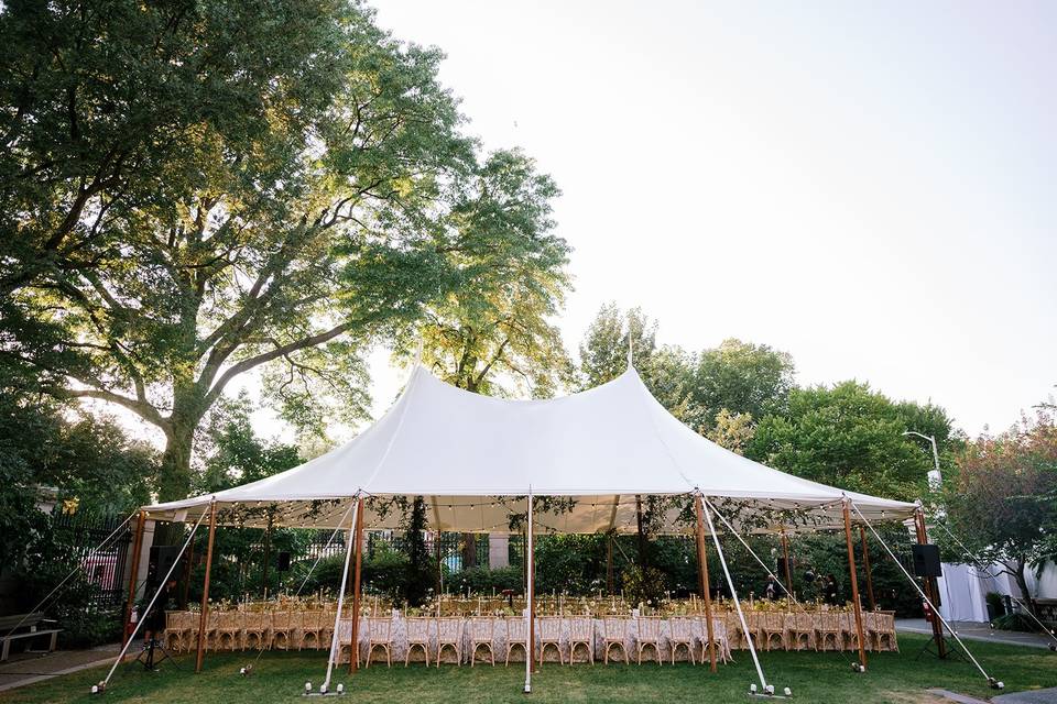 Reception tent