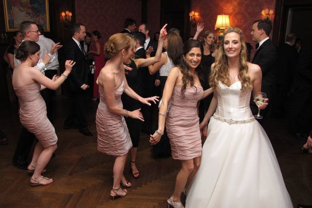 Bridesmaids in the groove.