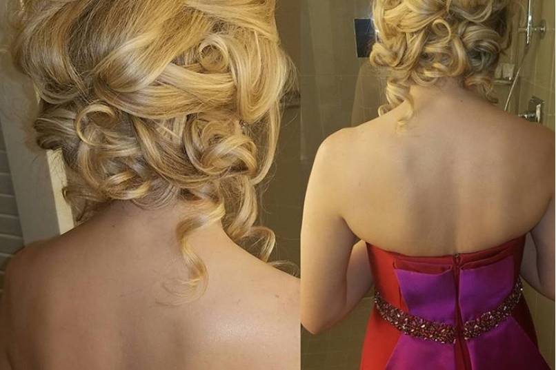 Up-do with curls