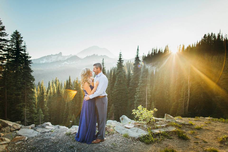 Engagement session at Mt Ranier