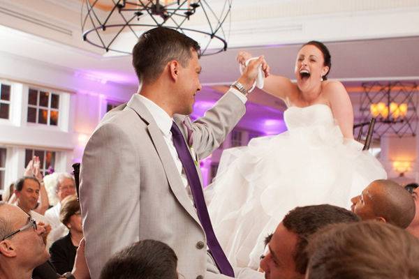 Mozel Tov! - Dancing the Hora at the Chesapeake Bay Beach Club Sunset Ballroom.  Photo Courtesy of Liz and Ryan Photography