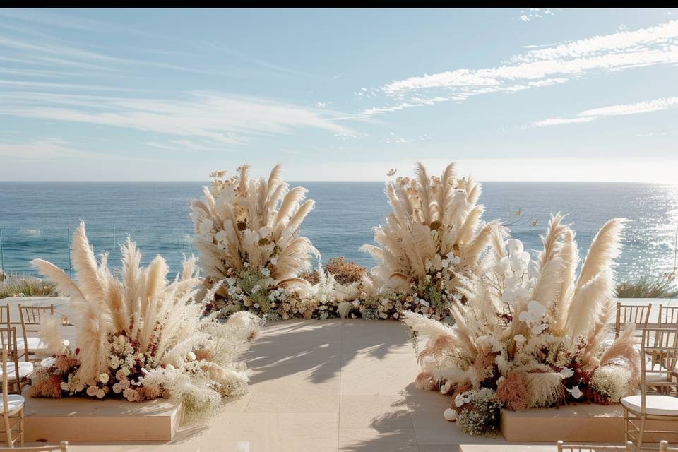Pampas Grass and the Ocean