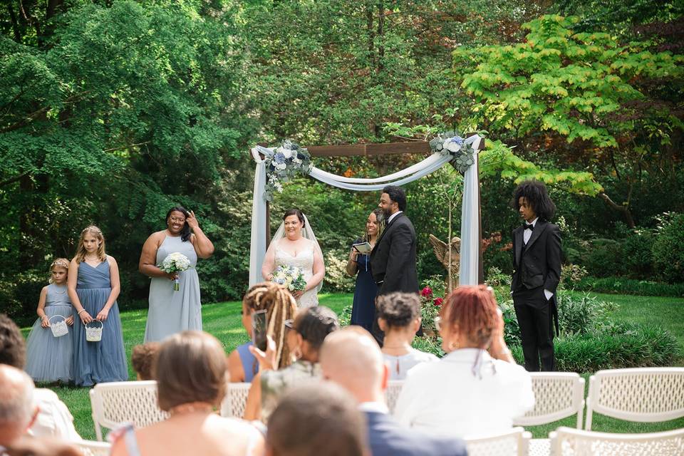 At the altar.