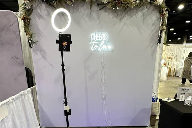 White background & flowers