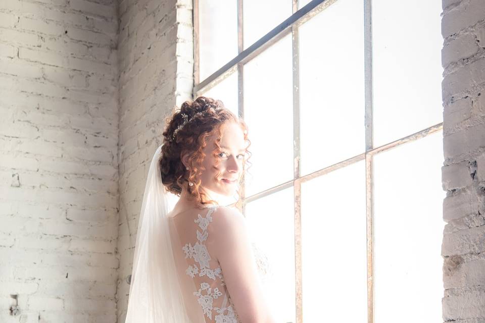 Bridal portrait Brick Ballroom