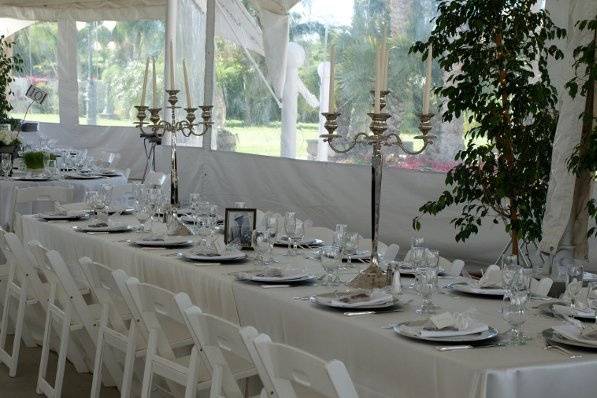 Head table at the Empire Polo grounds