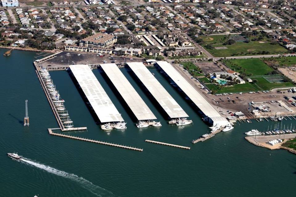 Aerial view of the Marina & Club House