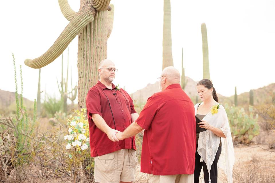 Vow exchange in the desert