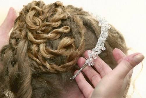 Intricate hairstyling