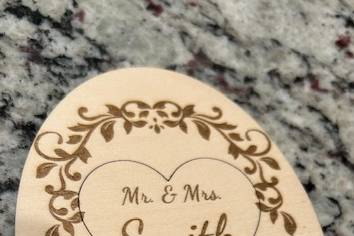 Custom couple wedding decor