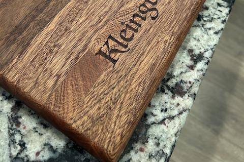 Custom last name cutting board