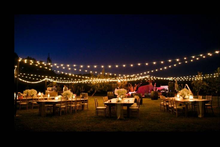 Outdoor bistro lighting