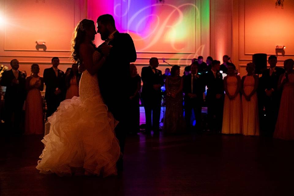 First dance silhouette.