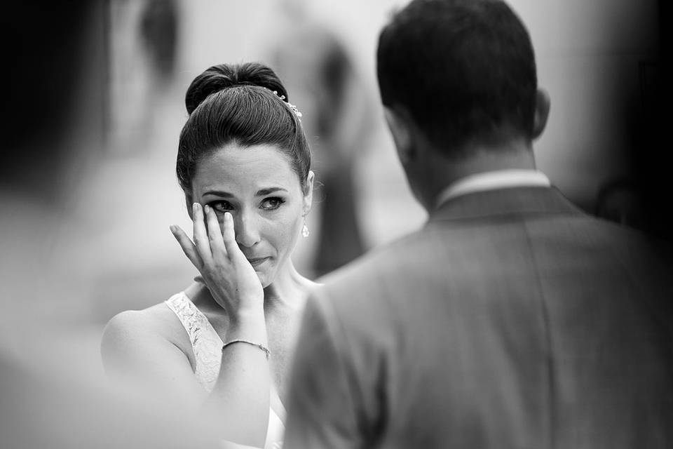 Crying during vows