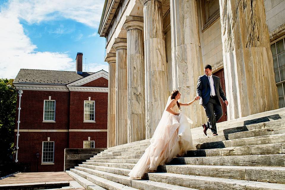 Walking up steps