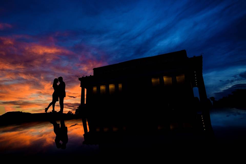 Lincoln Memorial Silhouette.