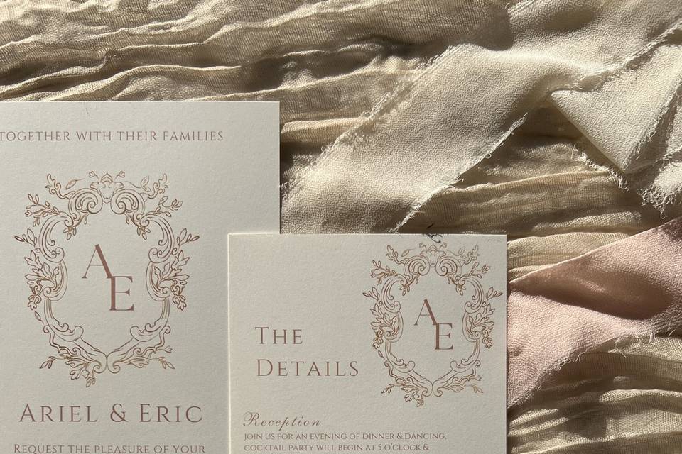 Beige Vintage Invitation