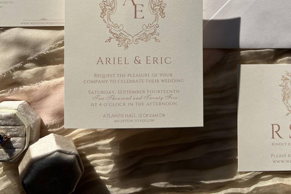 Beige Vintage Invitation